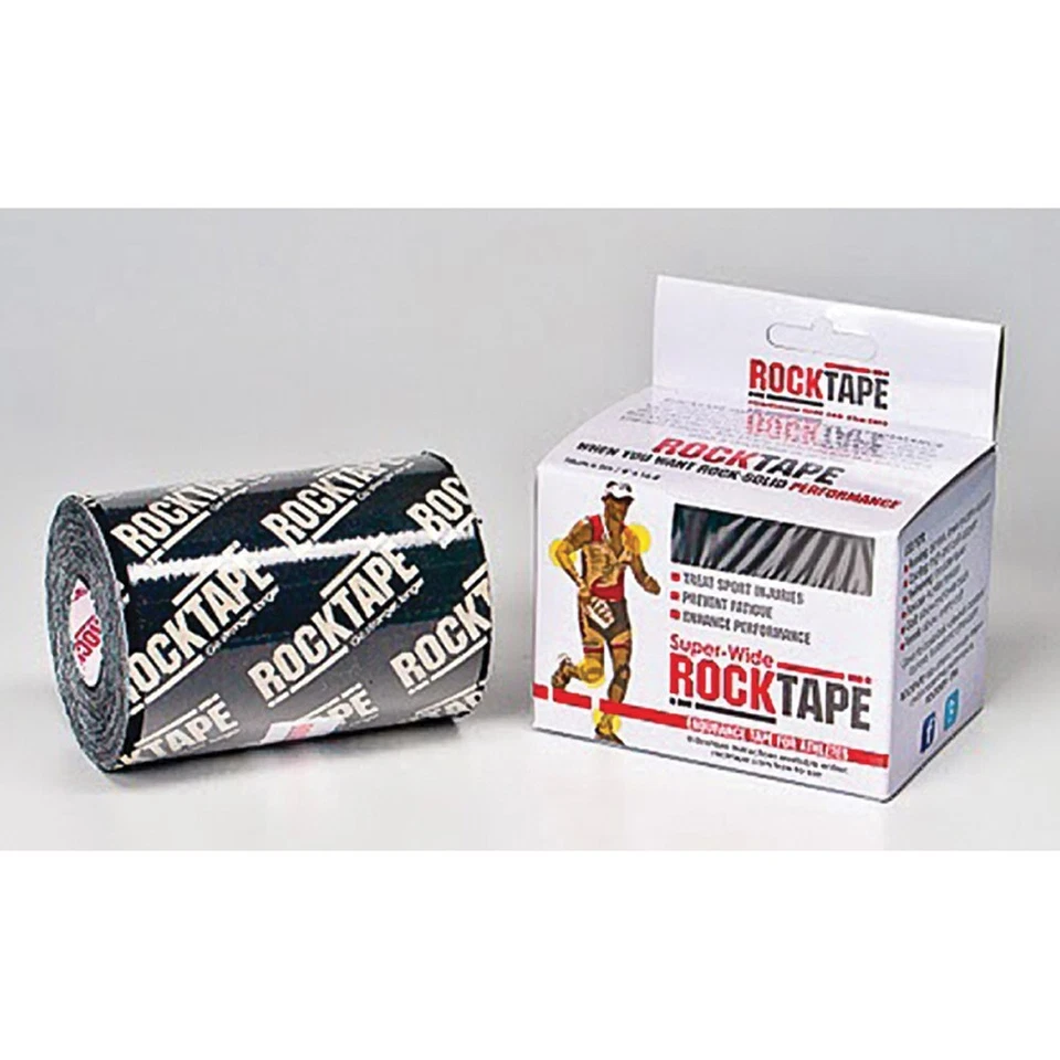 MILS Rock Tape Mini Big Daddy Cinta de Kinesiología 4" X 16.4' Negra Con Logo Foto 1 de 1