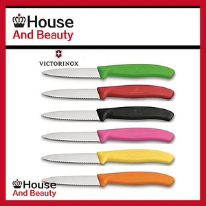 Nuevo cuchillo de pelar VICTORINOX borde ondulado dentado punta puntiaguda 8 cm clásico suizo - Imagen 1 de 7