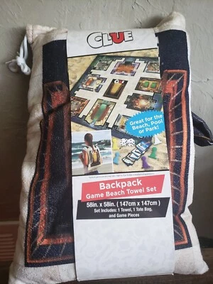Juego de toallas y bolso de playa cuadrado Hasbro Game CLUE Board Foto 1 de 2