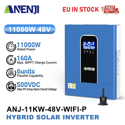 ANENJI Inverter Solare Ibrido Supporto WIFI 11kw/6.2kw/4.2kw/2kw MPPT Da 60-160A - Bild 1 von 4