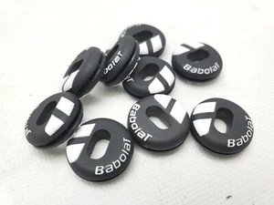 TWO (2X) BABOLAT CUSTOM DAMP FEEL TENNIS VIBRATION DAMPENERS (BLACK / WHITE) - Picture 1 of 3