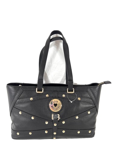 LOVE MOSCHINO Borsa a tracolla Grain Nero Borchie