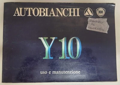 AUTOBIANCHI Y10 Uso e manutenzione Originale 1986 STAMPATO ROVESCIO - Immagine 1 di 4