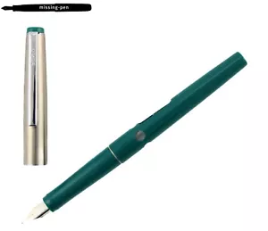 Vintage Geha 705 School Fountain Pen Green-Silver A-nib with label / 1982 - 1985 - Picture 1 of 9