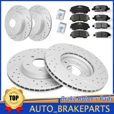 Передние и задние перфорированные тормозные колодки роторов для Nissan Rogue Sport Select Qashqai - Изображение 1 из 4