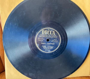 WHITE CHRISTMAS BING CROSBY 78 RECORD GOD REST YE MERRY GENTLEMEN DECCA 23778 ! - Picture 1 of 4