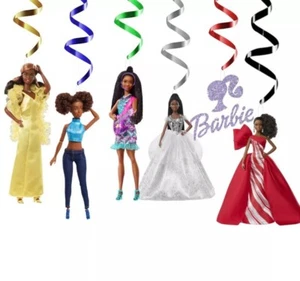 Barbie Dolls African American Birthday Party Decoration hanging Streamer swirls - Picture 1 of 2