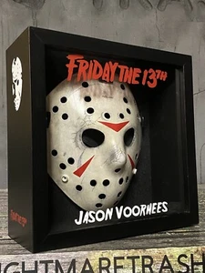 Jason Mask Friday the 13th Display Case Custom Collectible Jason Voorhees Mask - Picture 1 of 7