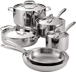Tramontina 80116/248DS 10-Piece Cookware Set, Stainless Steel - Picture 1 of 8