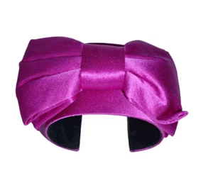 Vintage Natasha Satin Fuchsia Wrist Bow Prom Christmas New Years Party Adult - Picture 1 of 7
