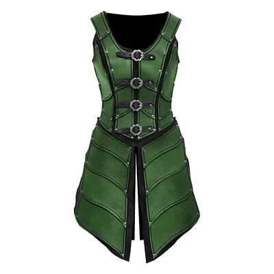 Retro Medieval Vikingo Armadura Elfo Guerrero Imitación Cuero Halloween Disfraz Juegos con disfraces Foto 1 de 2