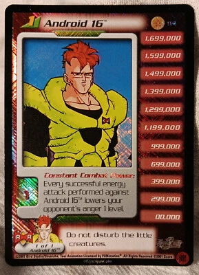 Android 16 Holo Foil Rare 114 Score 2001 DRAGON BALL Z TCG - Android Saga - Image 1 of 2
