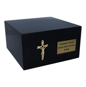 Memorial religious cremation urn Tribute box Funeral urn Burial box for ashes - Picture 1 of 5