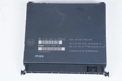 07-13 Mercedes W221 S63 AMG S550 Rear Seat Control Unit Module 2218702987 OEM Foto 1 de 4