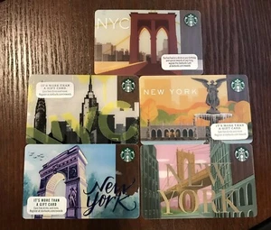 300 Stück - verschiedene New York Starbucks Geschenkkarten wie abgebildet, sofort lieferbar. - Bild 1 von 2