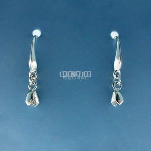 4 piezas (2 pares) alambre de gancho de plata esterlina 925 con pendientes colgantes de pellizco #33537 - Imagen 1 de 2
