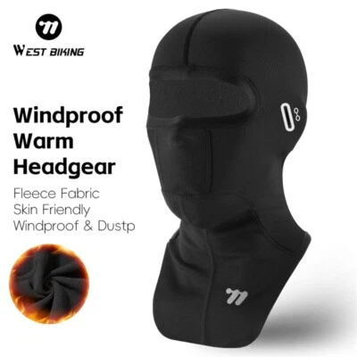 WEST BICKING зимние теплые флис балаклава лицо маска лыж велосипед Велоспорт головной убор крышка - Изображение 1 из 4