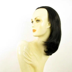 DT Half wig HairPiece extensions black 15.7 REF :21/1b - Foto 1 di 6