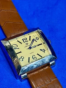 Andre Francois Men's Quartz Brown Band Watch -Working Well, Fresh Battery! - Imagen 1 de 11