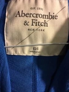 Abercrombie & Fitch Women's Cardigan Hooded Blue Boho Fit Long Sleeve XSmall New - Picture 1 of 12