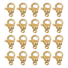 20Pcs Lobster Clasp Vacuum Plating Stainless Steel Gold Lobster Buckle DIY