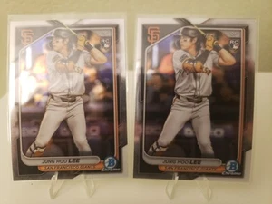 (x2) JUNG HOO LEE (이정후) 2024 Bowman CHROME (RC) Rookie LOT (#67) SF GIANTS MLB - Picture 1 of 2