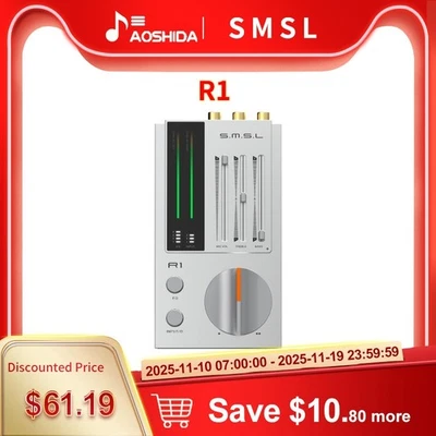 SMSL R1 Primo DAC Gaming e Amplificatore per Cuffie con Ingresso USB/Ottico e Coassiale - Immagine 1 di 4