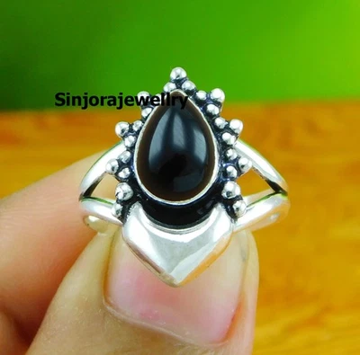 Anello regalo fatto a mano in argento sterling 925 con pietra preziosa... - Immagine 1 di 4