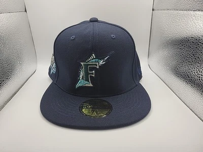 Florida Marlins hat cap New Era 59Fifty Fitted Size 7 1/8 MLB Baseball Miami  - Image 1 of 4