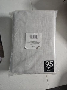 Harrow Solid Texture Blackout Single Window Curtain Panel, 52"x95", White - Picture 1 of 3