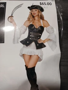 Starline Women's Halloween Costume Black Pearl Pirate XL 14-16 Sexy Role-playing - Picture 1 of 11