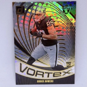 2024 Panini Donruss Football Brock Bowers (RC) Vortex #VOR-BBO Vegas Raiders 🔥 - Picture 1 of 2