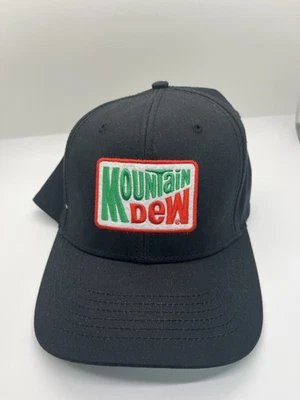НОВАЯ бейсбольная кепка Mountain Dew Soda для дальнобойщиков черная трудно найти - Изображение 1 из 4