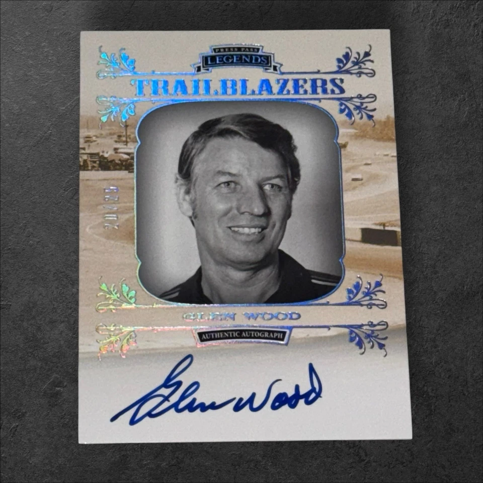 Glen Wood PACK PULLED signed card TRAILBLAZERS 2012 PRESS PASS LEGENDS #20/25 - Image 1 of 2