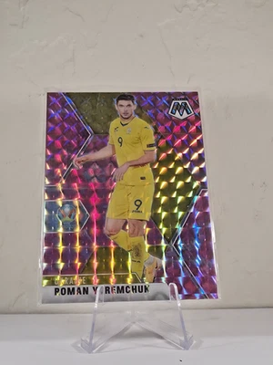 2020-21 Panini Mosaic UEFA Euro 2020 #187 Roman Yaremchuk Pink Camo Prizm - Image 1 of 2