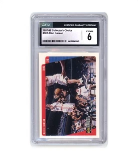 1997 Upper Deck Basketball NBA Collector’s Choice 302 Allen Iverson CGC 6 - Picture 1 of 2