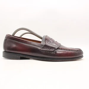Cole Hann Men's Size 10 D Burgundy Leather Pinch Penny Half Strap Loafers C03504 - Picture 1 of 11