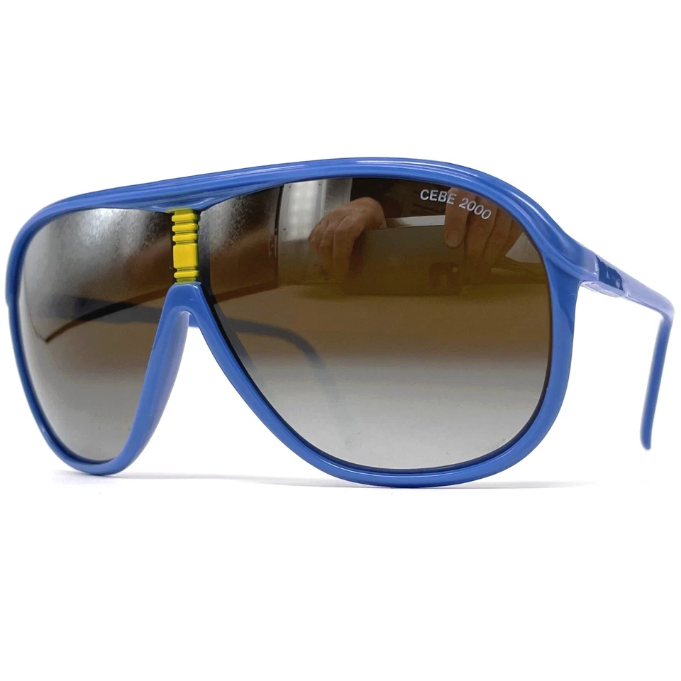 Gafas de sol NOS Vintage CEBE 1904 - Francia Años 90 - Medianas - ORIGINALES - Azul/Marrón Foto 1 de 4