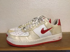 RARE Men’s 2012 Nike Air Force 1 Low Jewel White Red Size 11.5 488298-117 - Picture 1 of 10