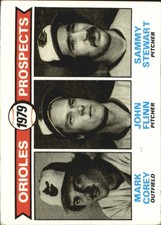 1979 Topps Orioles Baseball Card #701 Mark Corey/John Flinn/Sammy Stewart - VG