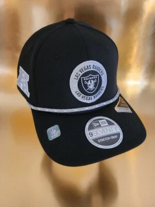 Las Vegas Raiders2024 New Era NFL Sideline Men's 9SEVENTY Stretch-Snap Hat - Picture 1 of 6