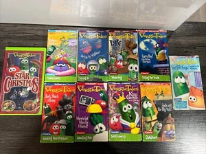 Vintage Veggietales VHS Lot Of 10 Videos Children’s Biblical Series - Picture 1 of 15