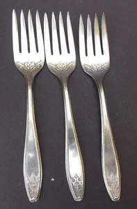 Lady Doris silverplate Princess lot of 3 salad forks  - Bild 1 von 2
