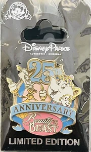 Disney Cast Beauty Beast 25th Anniversary Pin MOC HTF BATB - Picture 1 of 1