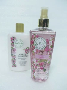 BEFINE SWEET PASSION BODY SOUFFLE 8.4 OZ & REFRESHING BODY MIST 9 OZ DUO! - Picture 1 of 2