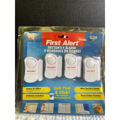 First Alert Instantly Alarm 4 Windows or Doors Peel & Stick SKU 2716 - Image 1 of 4