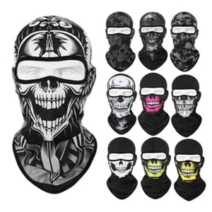 Maschera teschio fantasma Halloween maschera viso intero spaventoso balaclava costume cosplay - Foto 1 di 29