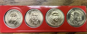 Monete da 1 dollaro presidenziali D Unc 2007 - primi 4 dollari presidenti (4) monete - Foto 1 di 5