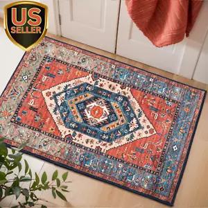 Boho Rugs for Entryway, 2X3 Rust Entryway Rug Non-Slip Washable Small Area Ru... - Picture 1 of 1
