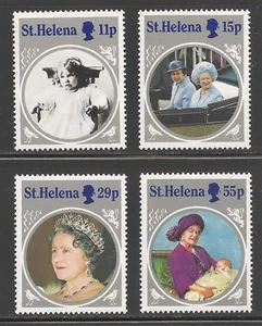 St. Helena #428-431 (CD336) VF MNH - 1985 11p to 55p Queen Mother 85th Birthday - Picture 1 of 1